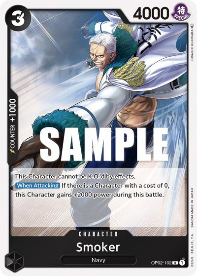 Smoker - OP02-102 - Rare - Paramount War