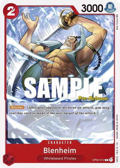 Blenheim - OP02-012 - Common - Paramount War Pre-Release Cards