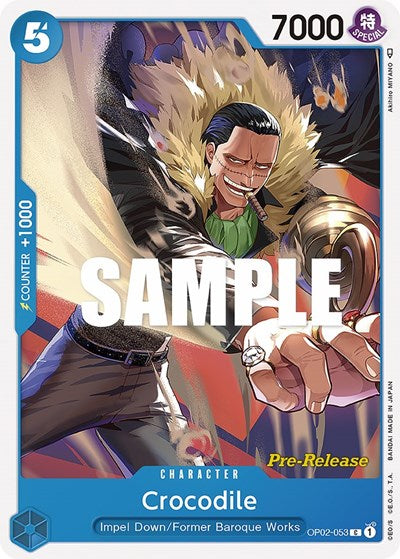 Crocodile - OP02-053 - Common - Paramount War Pre-Release Cards