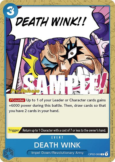 DEATH WINK - OP02-069 - Common - Paramount War Pre-Release Cards