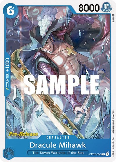 Dracule Mihawk - OP02-055 - Common - Paramount War Pre-Release Cards