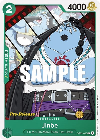 Jinbe - OP02-033 - Common - Paramount War Pre-Release Cards