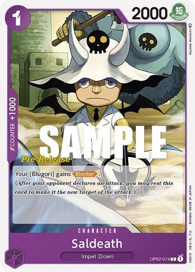 Saldeath - OP02-074 - Common - Paramount War Pre-Release Cards
