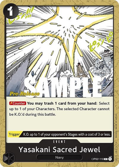 Yasakani Sacred Jewel - OP02-118 - Common - Paramount War Pre-Release Cards