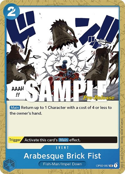 Arabesque Brick Fist - OP02-067 - Uncommon - Paramount War Pre-Release Cards