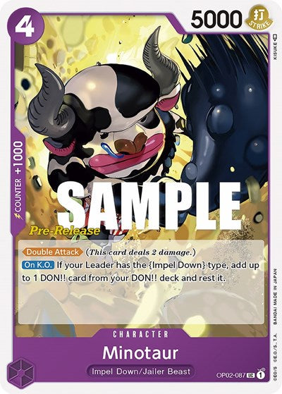 Minotaur - OP02-087 - Uncommon - Paramount War Pre-Release Cards