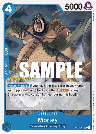 Morley - OP02-061 - Uncommon - Paramount War Pre-Release Cards