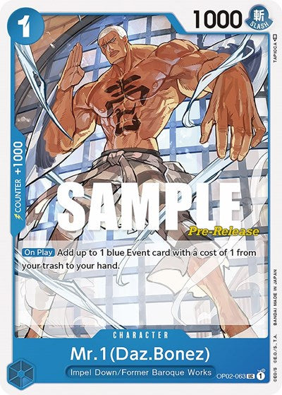 Mr.1 (Daz.Bonez) - OP02-063 - Uncommon - Paramount War Pre-Release Cards