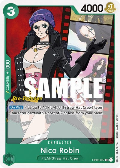 Nico Robin - OP02-037 - Uncommon - Paramount War Pre-Release Cards