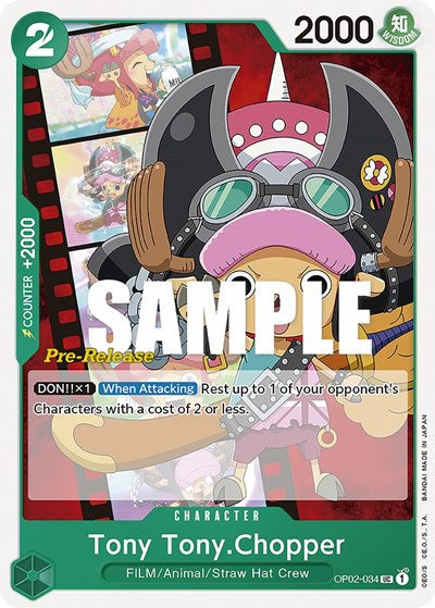 Tony Tony.Chopper - OP02-034 - Uncommon - Paramount War Pre-Release Cards