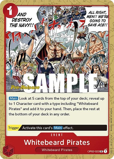 Whitebeard Pirates - OP02-022 - Uncommon - Paramount War Pre-Release Cards