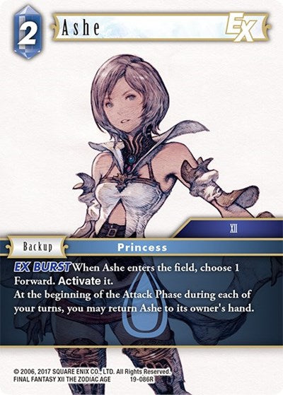 Ashe EX - 19-086R - Rare - From Nightmares