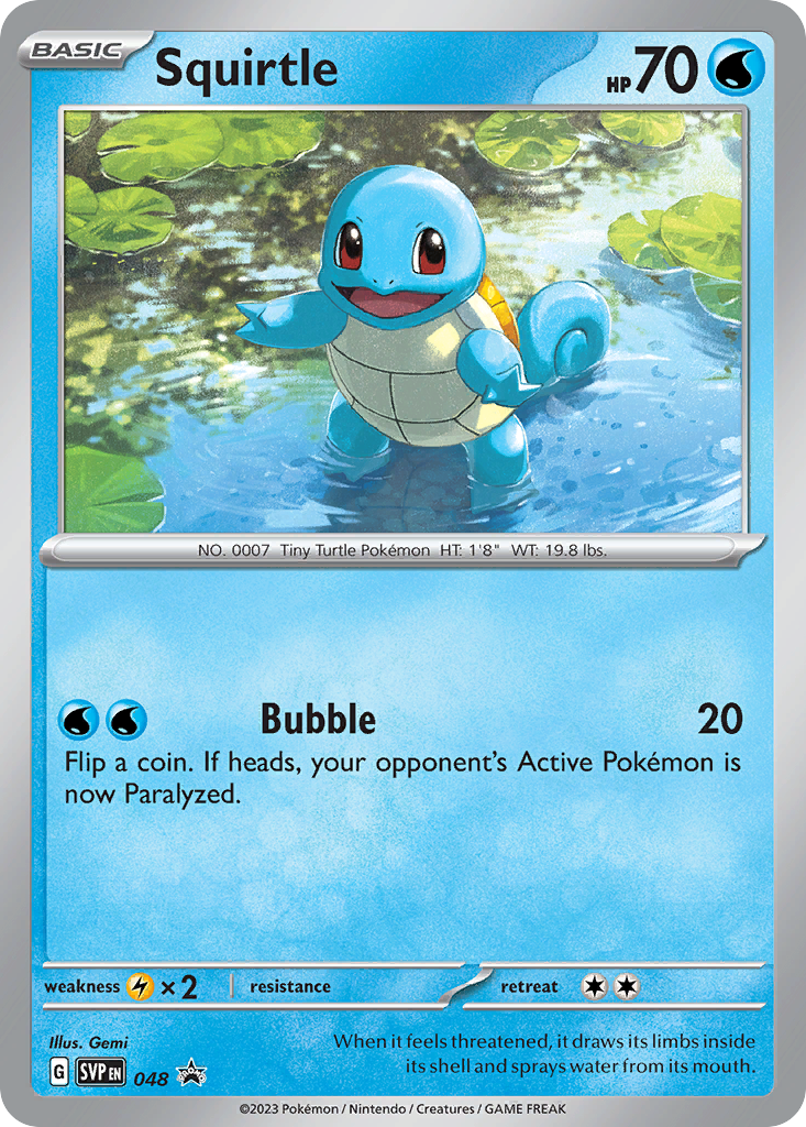 Squirtle - 048/148 - Scarlet & Violet Black Star Promos