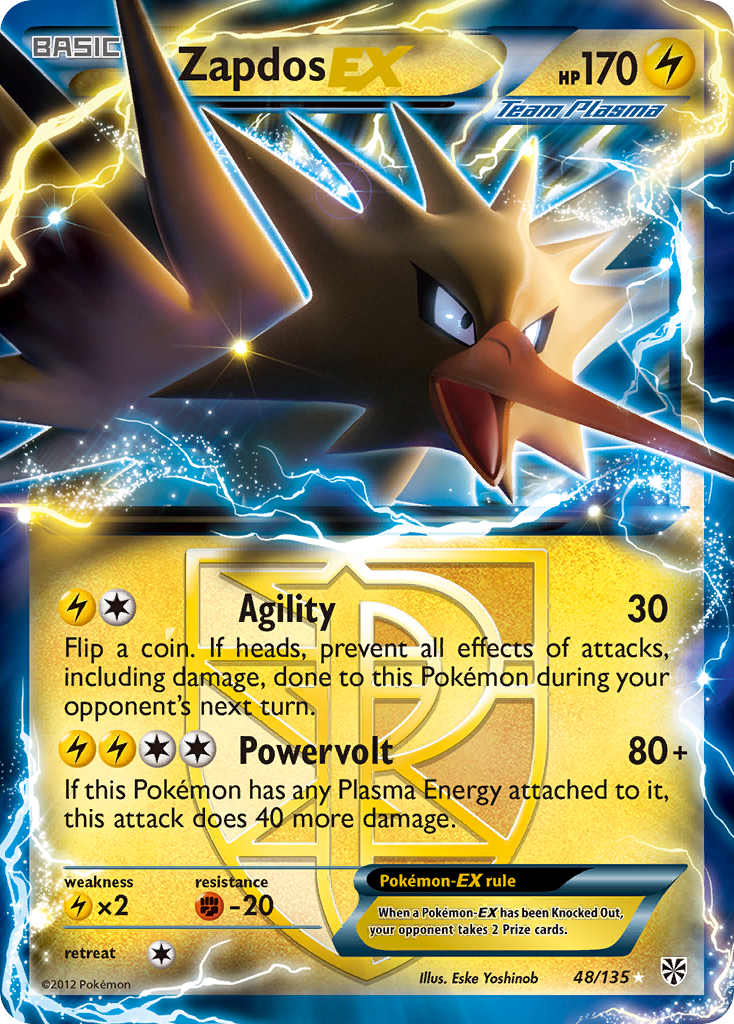 Zapdos-EX - 048/135 - Plasma Storm