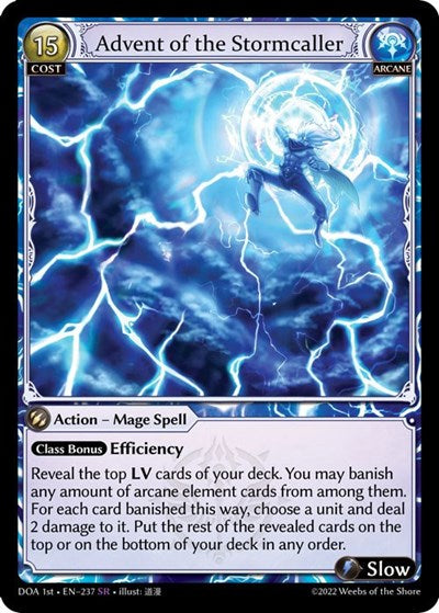 Advent of the Stormcaller - 237 - Super Rare - Dawn of Ashes 1st Edition