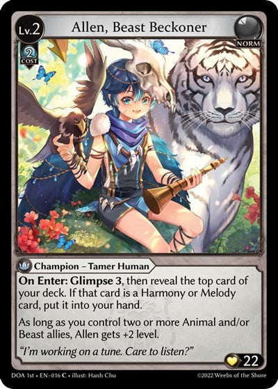 Allen, Beast Beckoner - 016 - Common - Dawn of Ashes 1st Edition