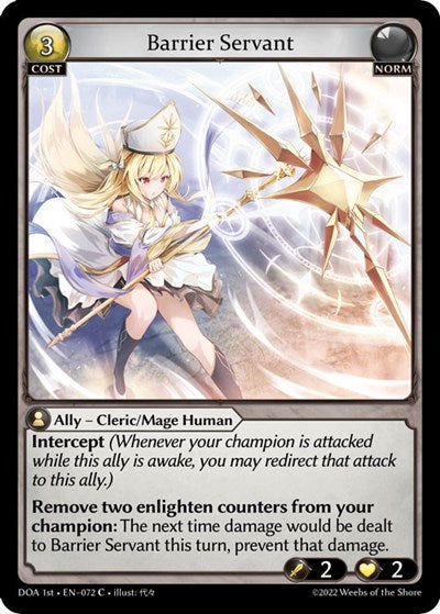 Barrier Servant - 072 - Common - Dawn of Ashes 1st Edition