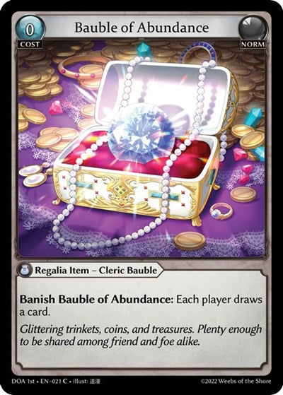 Bauble of Abundance - 021 - Common - Dawn of Ashes 1st Edition