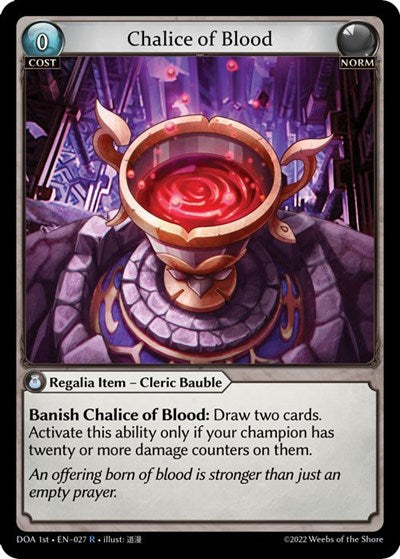 Chalice of Blood - 027 - Rare - Dawn of Ashes 1st Edition