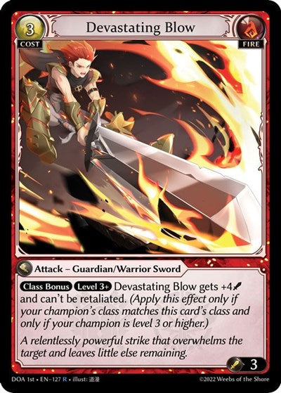 Devastating Blow - 127 - Rare - Dawn of Ashes 1st Edition