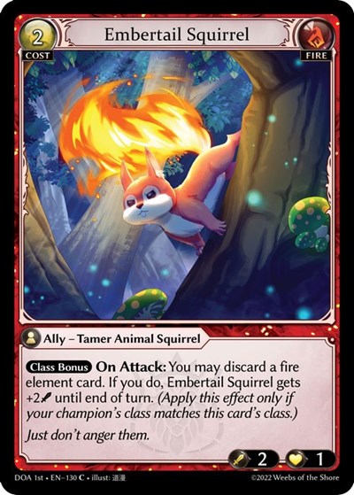 Embertail Squirrel - 130 - Common - Dawn of Ashes 1st Edition