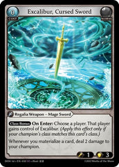 Excalibur, Cursed Sword - 034 - Super Rare - Dawn of Ashes 1st Edition
