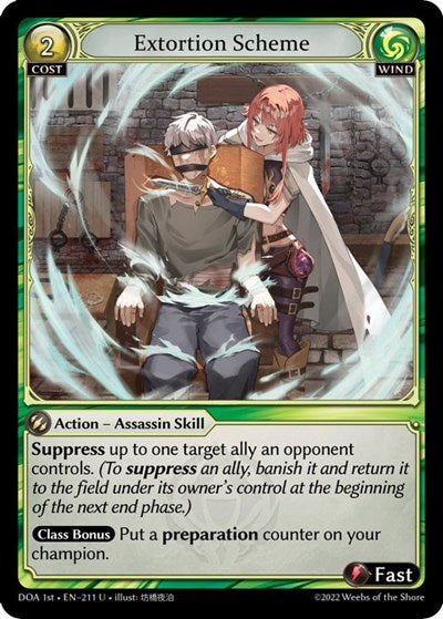 Extortion Scheme - 211 - Uncommon - Dawn of Ashes 1st Edition