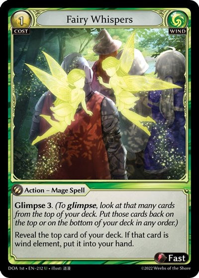 Fairy Whispers - 212 - Uncommon - Dawn of Ashes 1st Edition