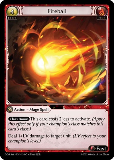 Fireball - 134 - Common - Dawn of Ashes 1st Edition