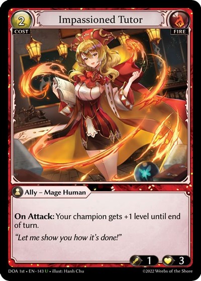 Impassioned Tutor - 143 - Uncommon - Dawn of Ashes 1st Edition