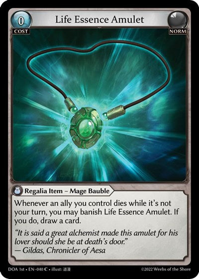 Life Essence Amulet - 040 - Common - Dawn of Ashes 1st Edition