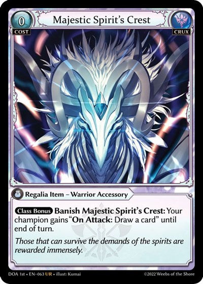 Majestic Spirit's Crest - 063 - Ultra Rare - Dawn of Ashes 1st Edition