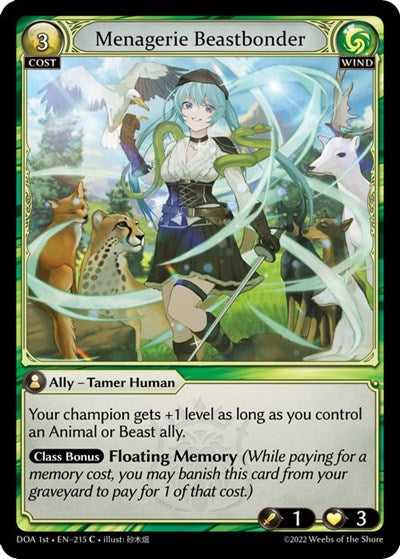 Menagerie Beastbonder - 215 - Common - Dawn of Ashes 1st Edition