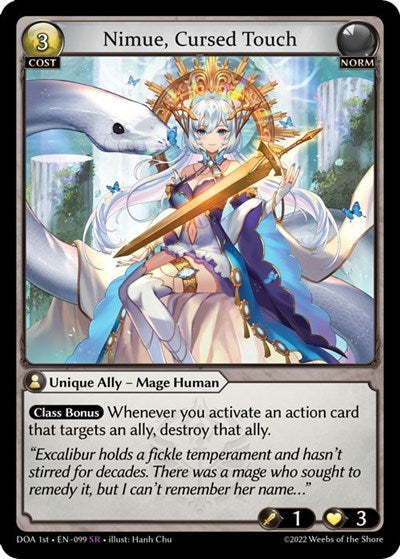 Nimue, Cursed Touch - 099 - Super Rare - Dawn of Ashes 1st Edition