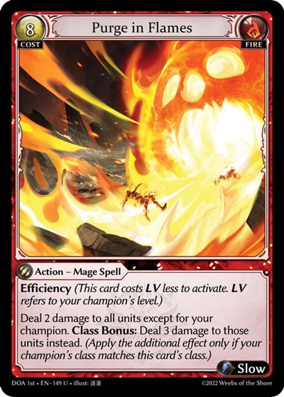 Purge in Flames - 149 - Uncommon - Dawn of Ashes 1st Edition