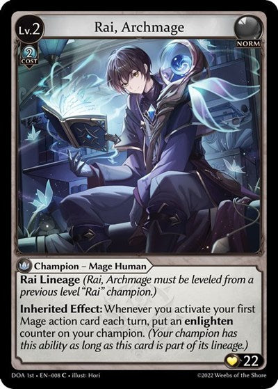 Rai, Archmage - 008 - Common - Dawn of Ashes 1st Edition