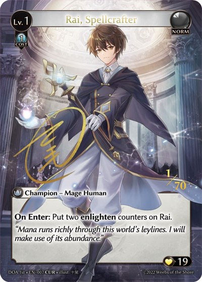 Rai, Spellcrafter - 007 - Collector Ultra Rare - Dawn of Ashes 1st Edition