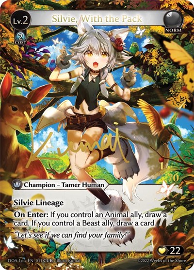 Silvie, With the Pack - 011 - Collector Ultra Rare - Dawn of Ashes 1st Edition