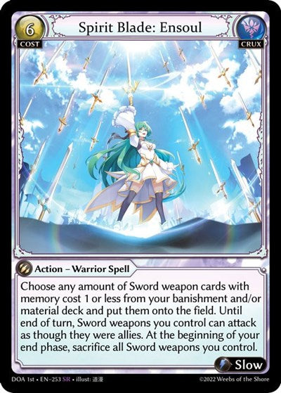 Spirit Blade: Ensoul - 253 - Super Rare - Dawn of Ashes 1st Edition