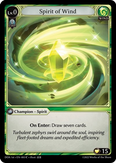 Spirit of Wind - 003 - Common - Dawn of Ashes 1st Edition