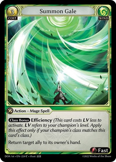 Summon Gale - 224 - Common - Dawn of Ashes 1st Edition