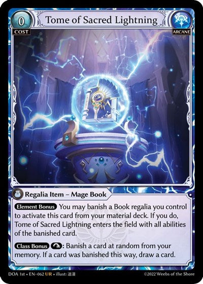 Tome of Sacred Lightning - 062 - Ultra Rare - Dawn of Ashes 1st Edition