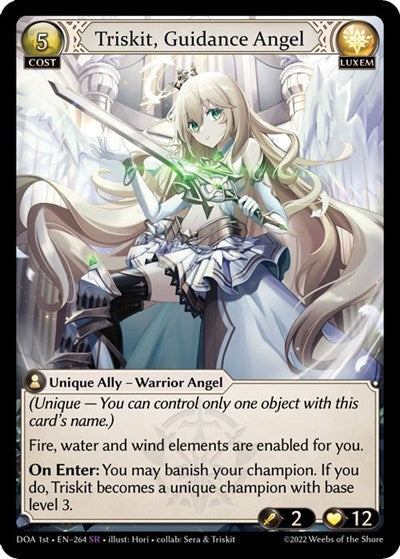 Triskit, Guidance Angel - 264 - Super Rare - Dawn of Ashes 1st Edition