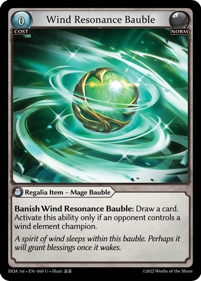 Wind Resonance Bauble - 060 - Uncommon - Dawn of Ashes 1st Edition