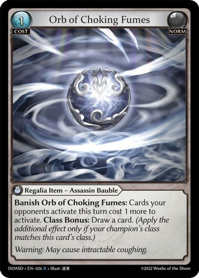 Orb of Choking Fumes - 026 - Rare - Dawn of Ashes Starter Decks