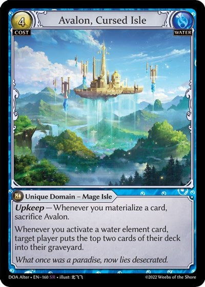 Avalon, Cursed Isle - 160 - Super Rare - Dawn of Ashes Alter Edition