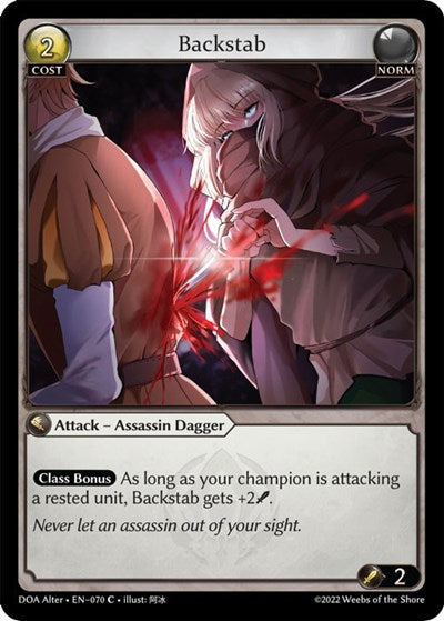 Backstab - 070 - Common - Dawn of Ashes Alter Edition