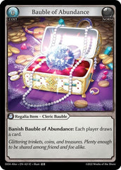 Bauble of Abundance - 021 - Common - Dawn of Ashes Alter Edition