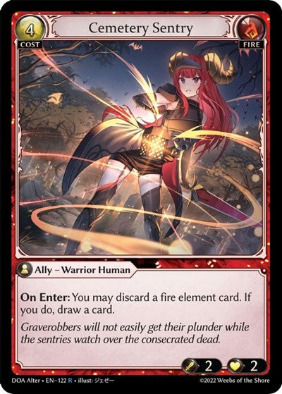 Cemetery Sentry - 122 - Rare - Dawn of Ashes Alter Edition