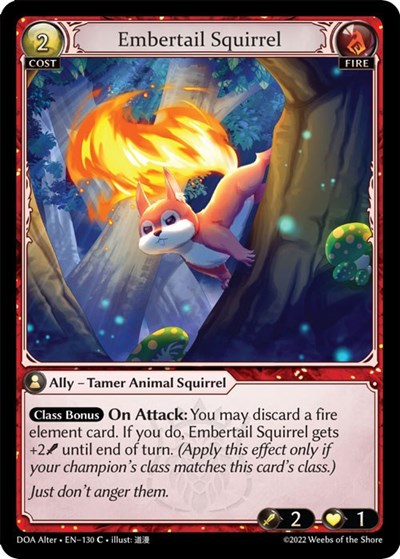 Embertail Squirrel - 130 - Common - Dawn of Ashes Alter Edition